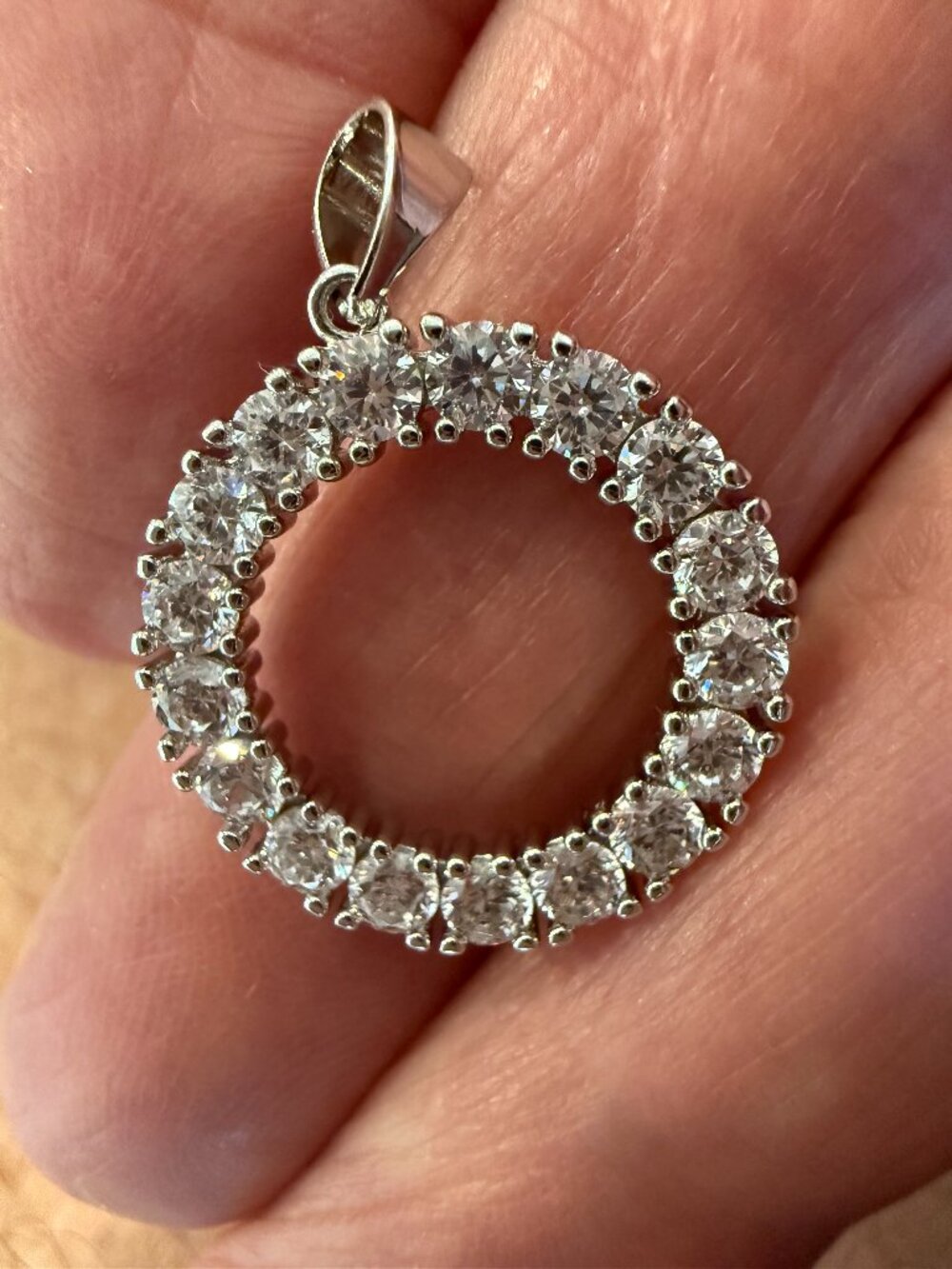 One Inch "Circle of Life" metal pendant